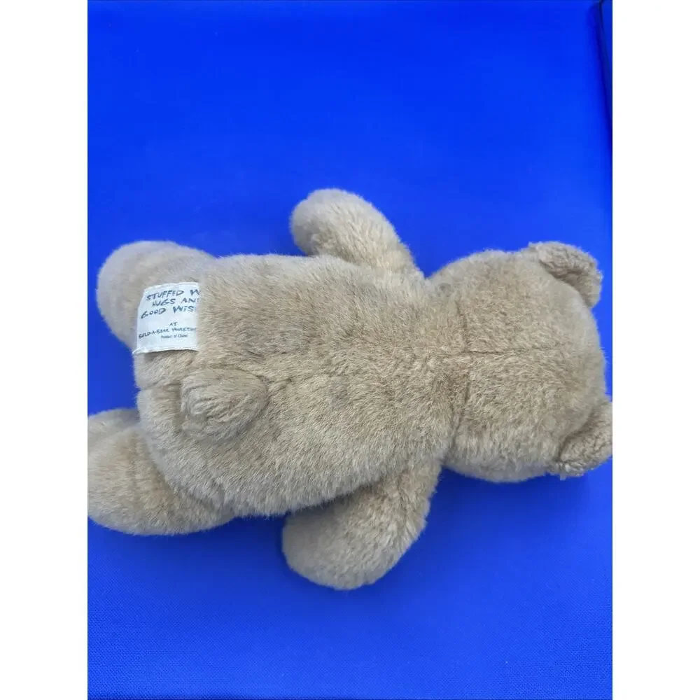 VTG 90s Build a Bear Beige Tan 14” Bear Plush with Pink Black Sequin Dress Shoes